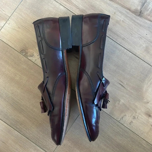 Dexter Leather Loafers Mens Size 9.5 M Burgundy Red Kiltie Tassel 405806 main image 5